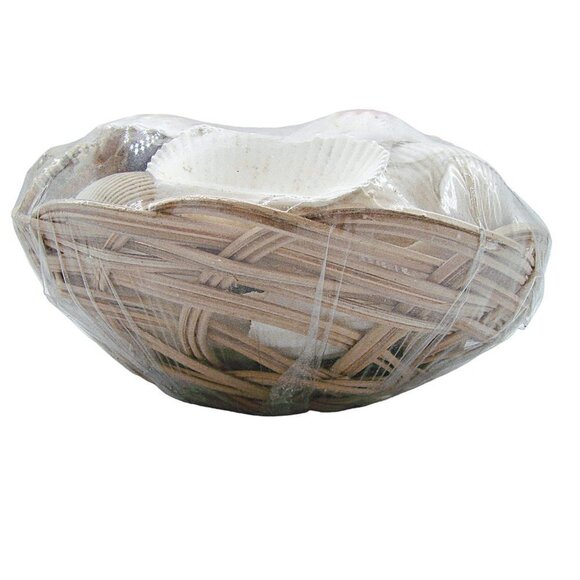 NEW Lot 2 Decorators Choice Seashells Wicker Basket and Bag Nature Decor Crafts - Picture 7 of 7